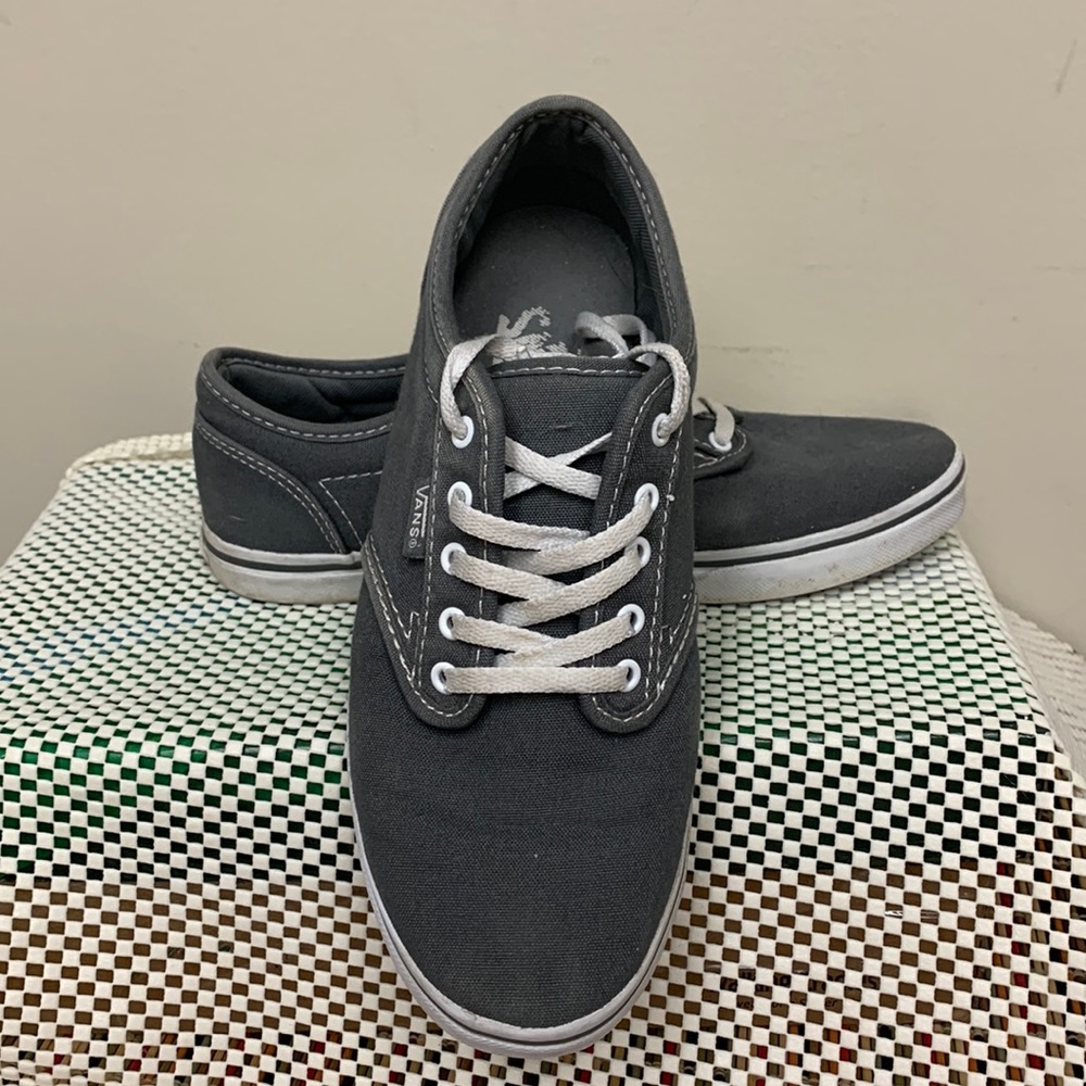 Vans gray canvas size 6
